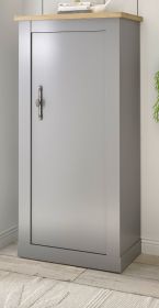 Kommode Rideau in grau und Artisan Eiche Landhaus Highboard 68 x 142 cm