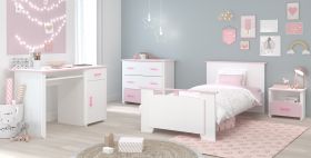 Parisot Kinder- und Jugendzimmer Set 4-teilig Biotiful16 in wei und rosa Mdchenzimmer