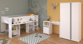 Parisot Kinder- und Jugendzimmer Pirouette13 in weiß mit grau oder rosa Komplett-Set 3-teilig Parisot Kinder- und Jugendzimmer Pirouette13 in weiß mit grau oder rosa Komplett-Set 3-teilig