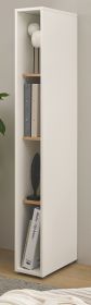 Aktenregal Center in wei und Wotan Eiche Standregal fr Homeoffice und Bro 20 x 158 cm