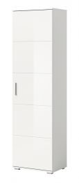 Garderobenschrank Grazie in weiß Hochglanz Flurschrank 55 x 191 cm Garderobenschrank Grazie in weiß Hochglanz Flurschrank 55 x 191 cm