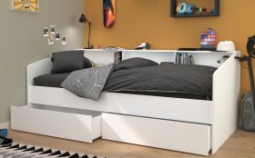 Parisot Stauraumbett Sleep4 in weiß Funktionsbett mit Bettschubkasten Set Liegefläche 90 x 200 cm Parisot Stauraumbett Sleep4 in weiß Funktionsbett mit Bettschubkasten Set Liegefläche 90 x 200 cm