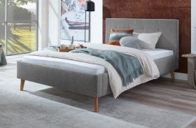 Polsterbett Swing in grau Einzelbett Liegeflche 140 x 200 cm