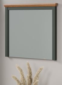 Garderobenspiegel Stanton in gr�n und Evoke Eiche Landhaus Flur Diele Spiegel 77 x 68 cm