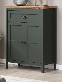 Flurkommode Stanton in grün und Evoke Eiche Landhaus Flur Diele Kommode 77 x 102 cm Flurkommode Stanton in grün und Evoke Eiche Landhaus Flur Diele Kommode 77 x 102 cm
