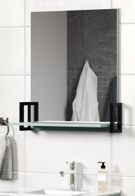 Badezimmer Spiegel Matix in dusk blue und grau Badspiegel 64 x 74 cm Badezimmer Spiegel Matix in dusk blue und grau Badspiegel 64 x 74 cm