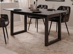 Esstisch Visby in Schiefer dunkel grau Küchentisch ausziehbar 160 / 200 x 90 cm Esstisch Visby in Schiefer dunkel grau Küchentisch ausziehbar 160 / 200 x 90 cm