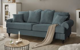 Sofa Adelina in grau Landhaus Couch 3,5-Sitzer 230 cm Sofa Adelina in grau Landhaus Couch 3,5-Sitzer 230 cm