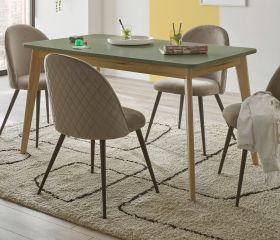 Esstisch Juna in Salbei und Evoke Eiche Küchentisch skandinavisch ausziehbar 140 / 180 x 80 cm Esstisch Juna in Salbei und Evoke Eiche Küchentisch skandinavisch ausziehbar 140 / 180 x 80 cm